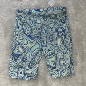 Multi colored shorts.